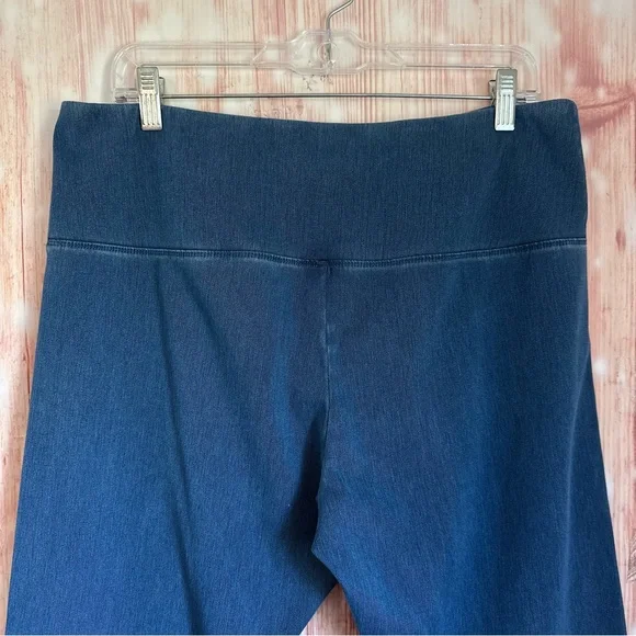 Suavé Blue Denim Look Tummy Control Capri Leggings - Picture 7 of 8